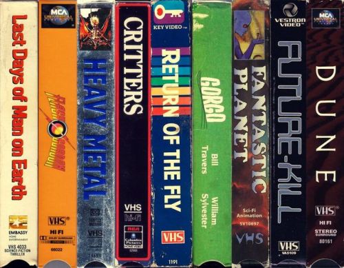 bluemanthoughts:thevaultofretroscifi:VHS boxes(via...