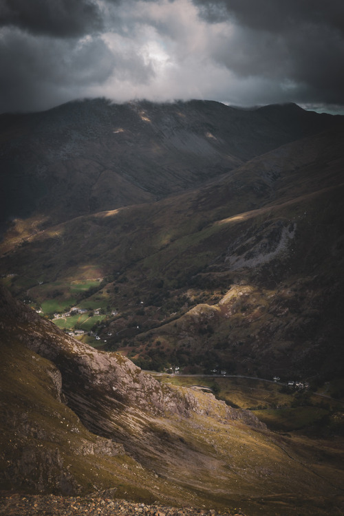 Nant Peris Wales Snowdonia landscape landscape photography national park nature hiking climbing mountain sean o& 039;neill photography sean o& 039;neil original original photography original content photography photographers on tumblr colour altitude light and shade snowdonia national park scenery welsh landscape clouds sky village countryside park scenic