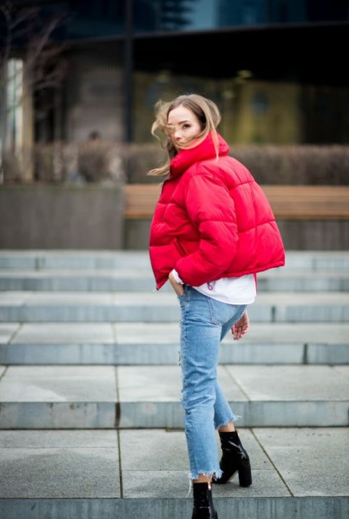 streetstyleplatform:Shop Boohoo crop hooded padded jacket in...