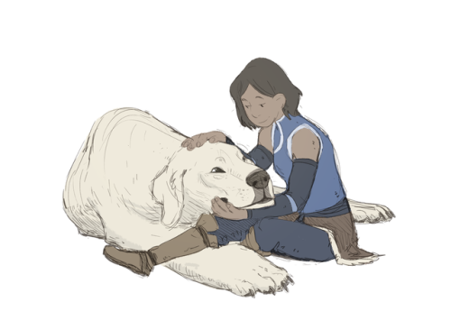 xaibaugrove:juluia:Korra and Naga :’)my dog really liked...