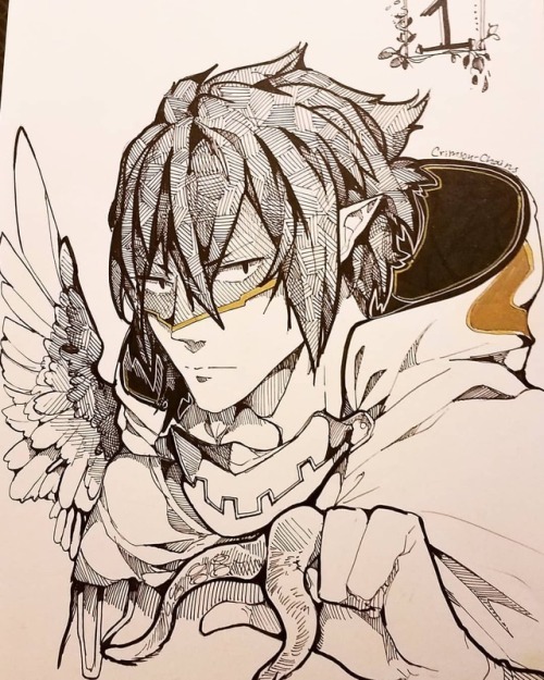 crimson-chains:Day 1 of inktober! :DSun Eater <3#bnha...