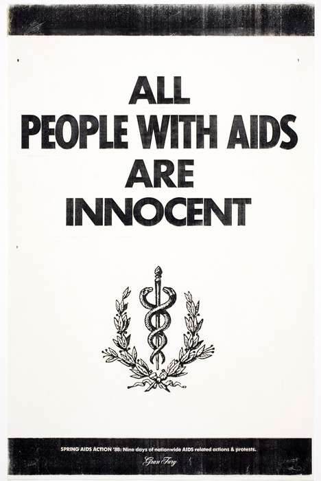 thegestianpoet:Gran Fury, All People With Aids Are Innocent,...