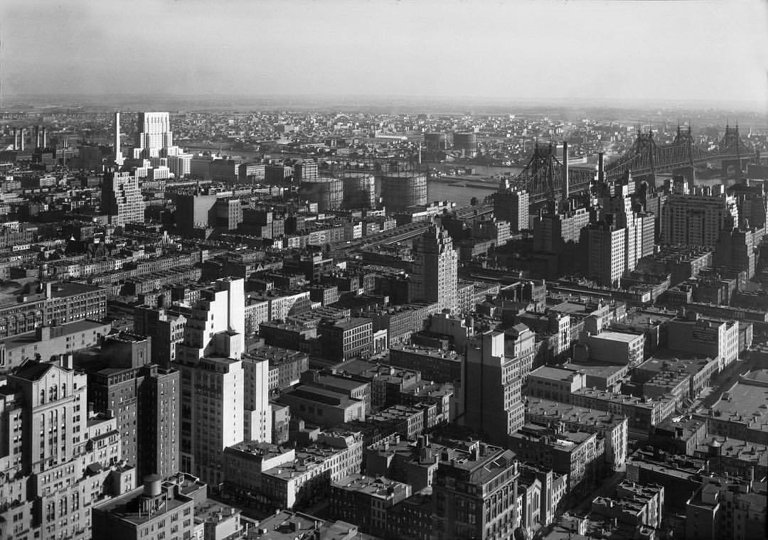 Nyc Urbanism Midtown 1933 Photo From 515 Madison Ave Towards