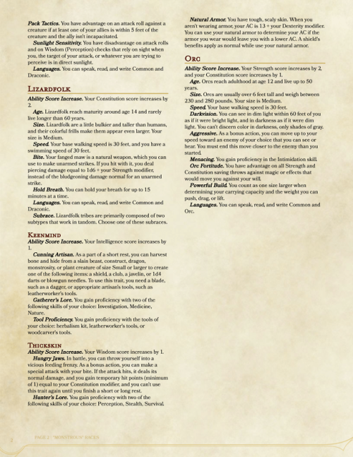 dnd-atlas:Atlas’ “Monstrous” Races v1.1[EDIT 9/22/18]:...