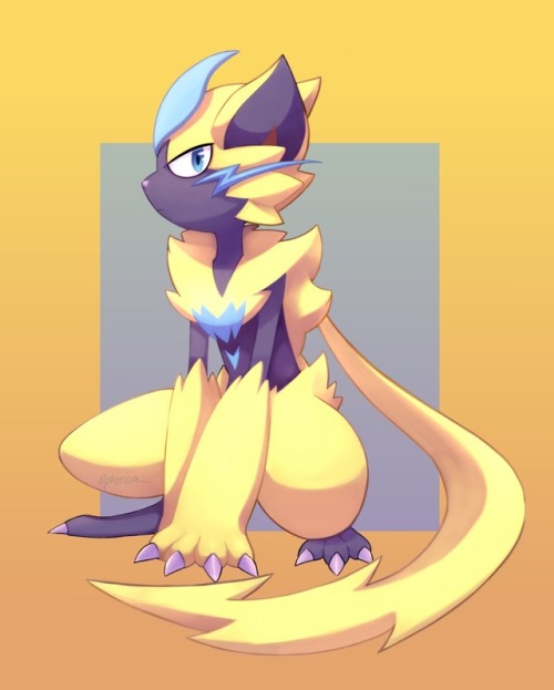 pcerise:zeraora painting i did a while ago but forgot to post...