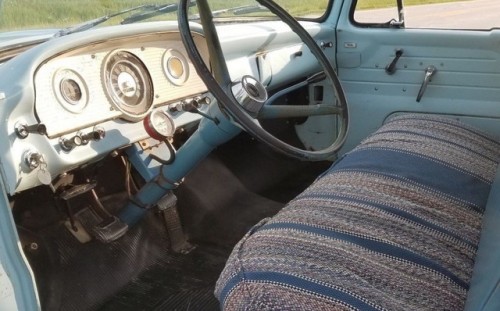 Such a pretty ‘64 F-100.  I really like the simple baby blue...