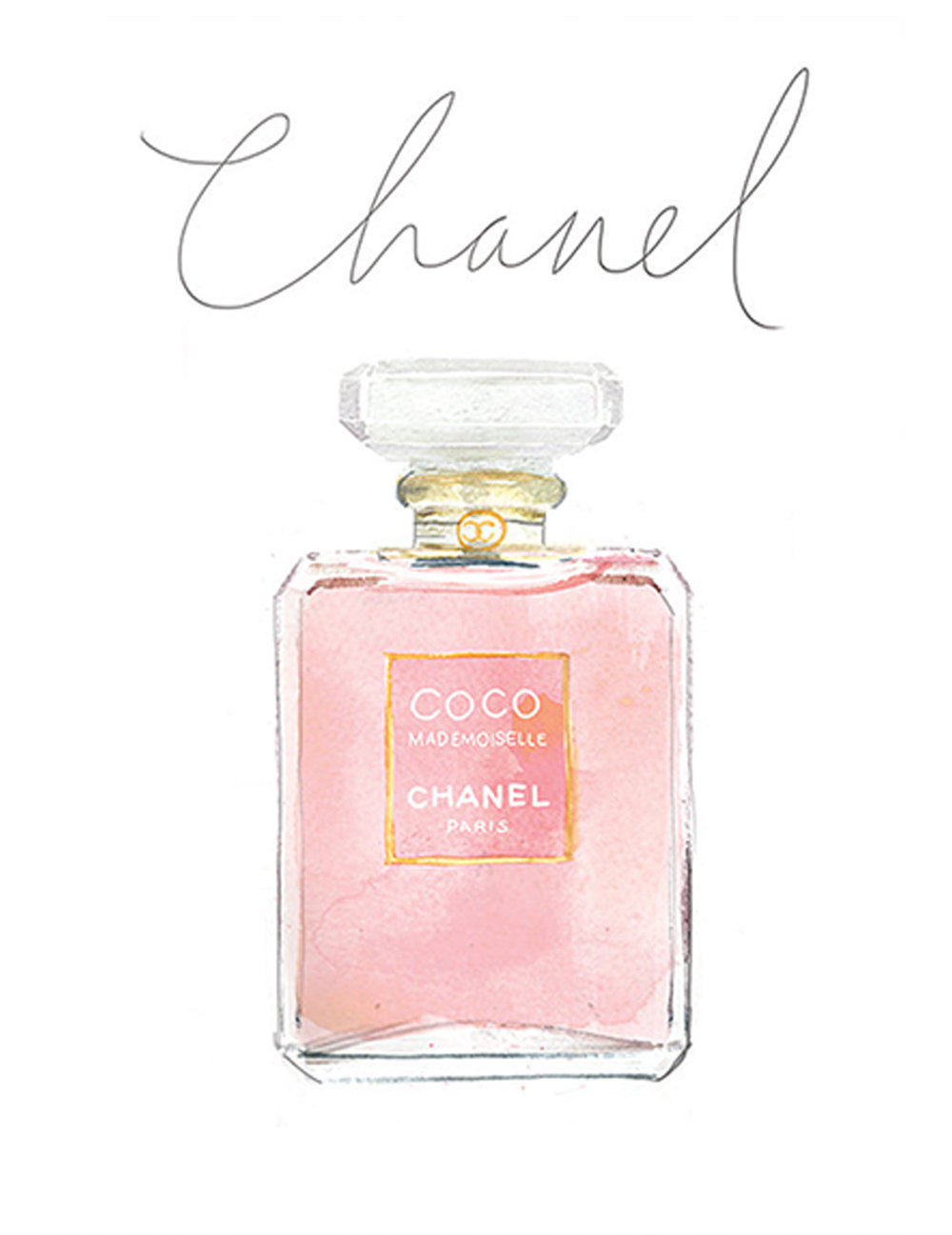 iLLustrations — Coco Mademoiselle, Watercolour Chanel Perfume...