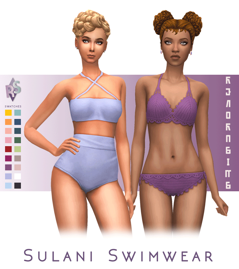 Sulani Swimwear Collection.
Pfiewwwâ€¦ After some hard work itâ€™s done! I underestimated the workload a little. Anyways here are 4 New Items (BGC) + 3 Recolored Items (EP07) for you to enjoy!
Downloading the zip folder? Make sure you properly un-zip the...