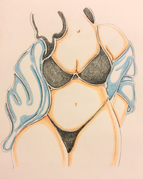 ismaelguerrier:At the Beach #6(Color pencil on...