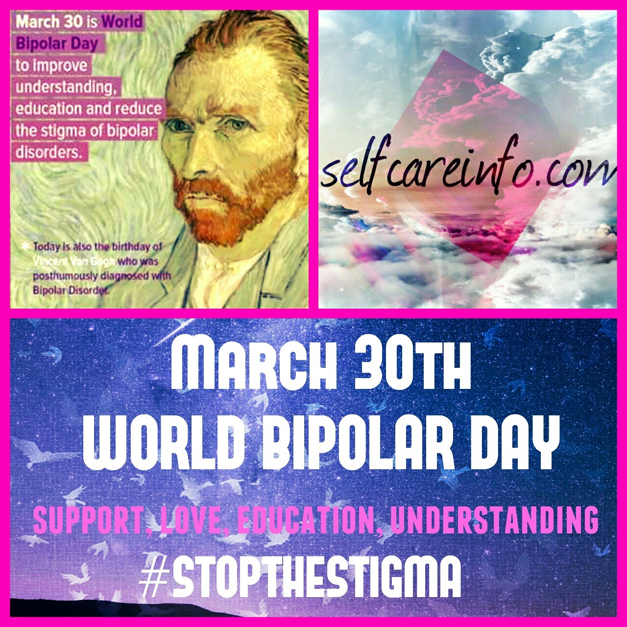 SelfCare Info — March 30 is World Bipolar Day Sending out love,...