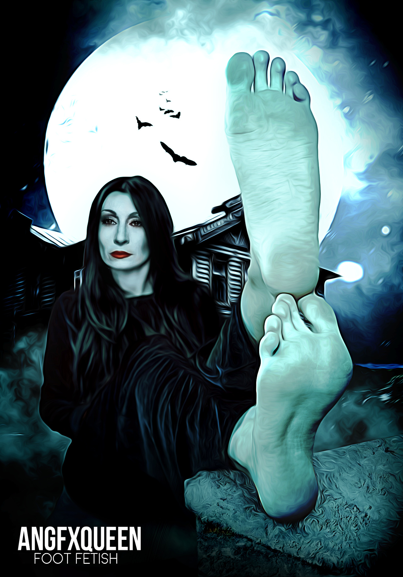 SexyToonz Angfxqueen Morticia Addams Foot Fetis