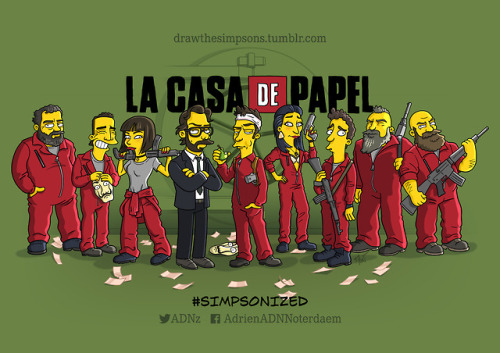 La Casa De Papel / Simpsonized by ADN. Buy prints and more .