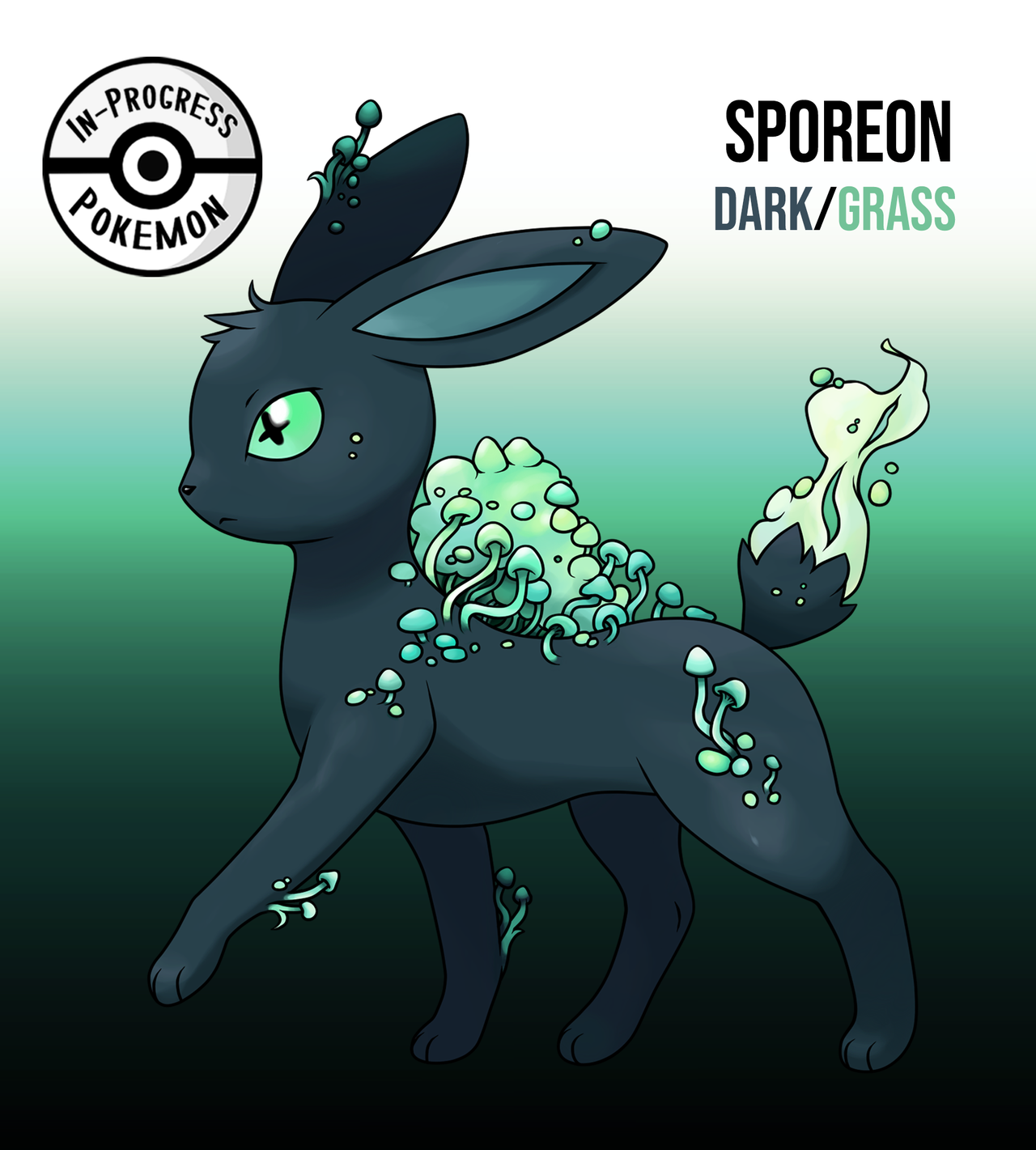 In-Progress Pokemon Evolutions | Sporeon (Dark/Grass) #??? - On rare