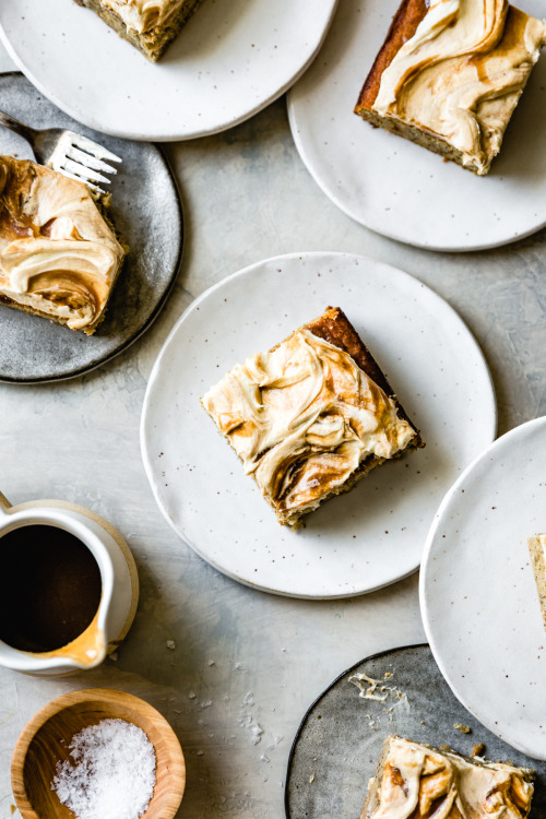 sweetoothgirl:gluten free banana cake with cream cheese...