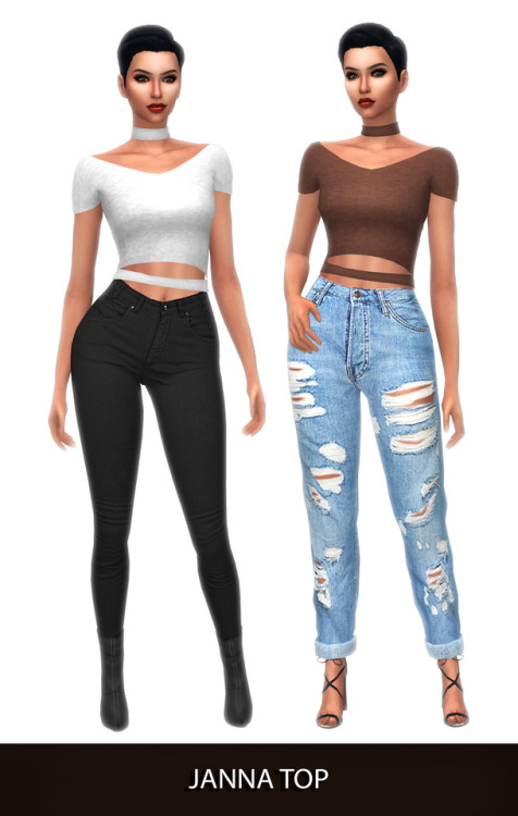 frostsims4:JANNA TOP *Tumblr*12 swatches;custom thumnbail;All...