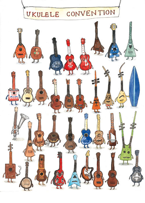 A Beginner's Ukulele Resource Kit — “Ukulele Convention” poster by