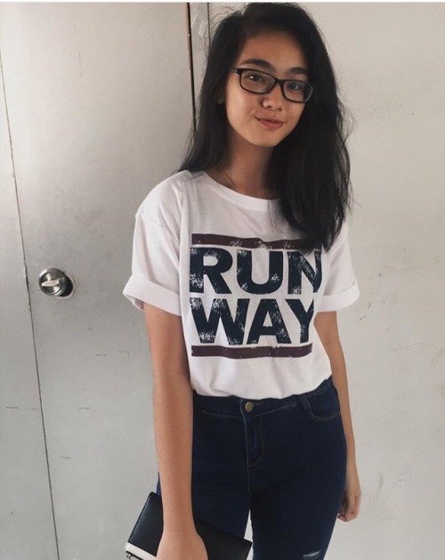 asian-teen-girl:A nerd in school, a slutty whore outside. Would...