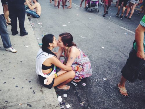 Lesbian kisses