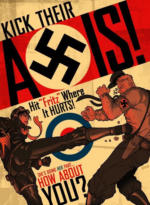 Nazis Gettin Punched World War Ii Propaganda Posters Can Be A