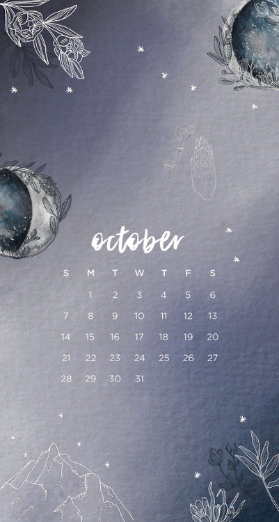 emmastudies:October Luna Phone WallpapersHere are four monthly...