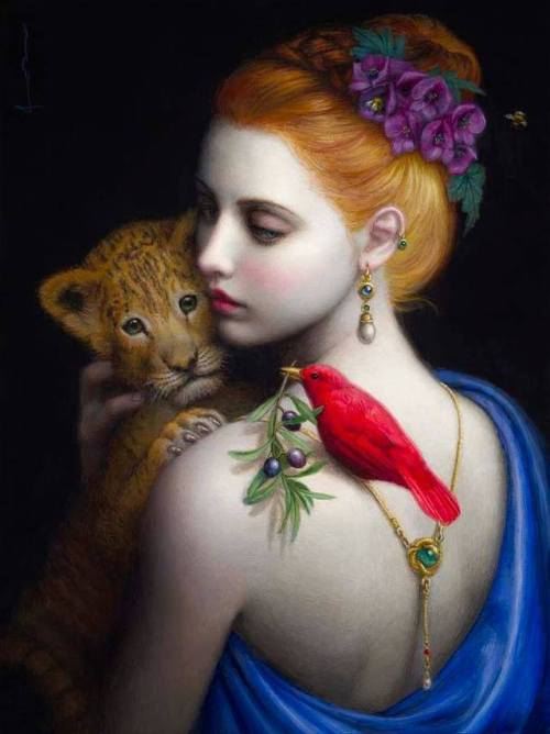 iamthecrime:The Sign by Chie Yoshii16x12", oil on wood...