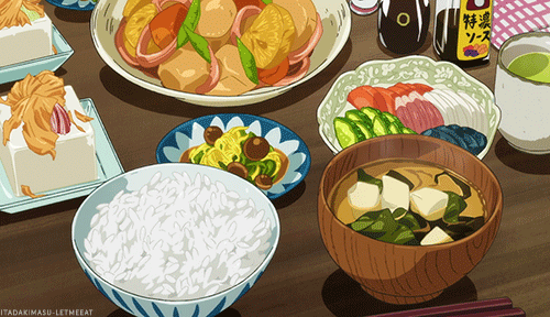anime dinner gif | Tumblr