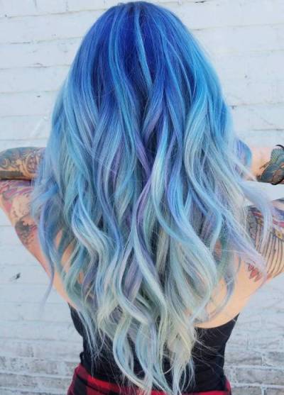 Dark Blue Ombre Hair Tumblr