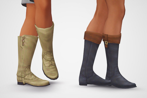 sweetdevil-sims:PETS Riding Boots made basegame...