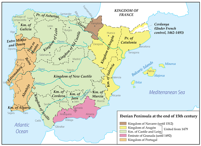 The Iberian Peninsula at the end of 15th century -... - Maps on the Web