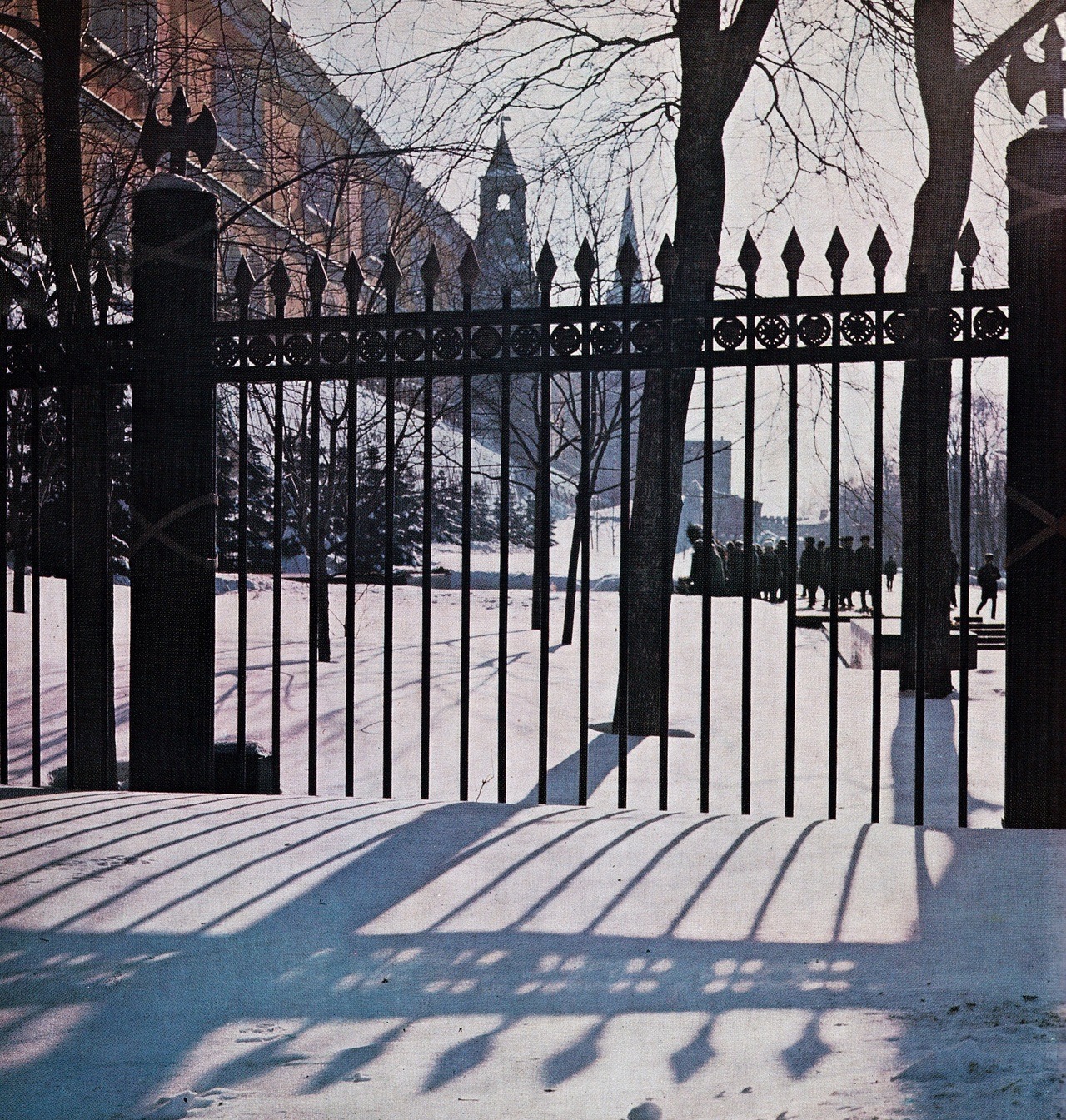 Fence of Alexandrovsky Garden surrounding the Moscow Kremlin (1970s)