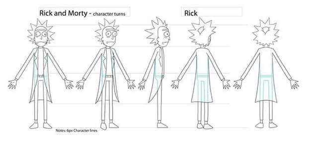 model sheets for everybody — Rick and morty turn around & comparison ...