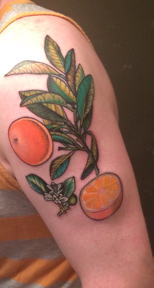 FYeahTattoos.com â€” Orange blossom botanical tattoo. Done by the...