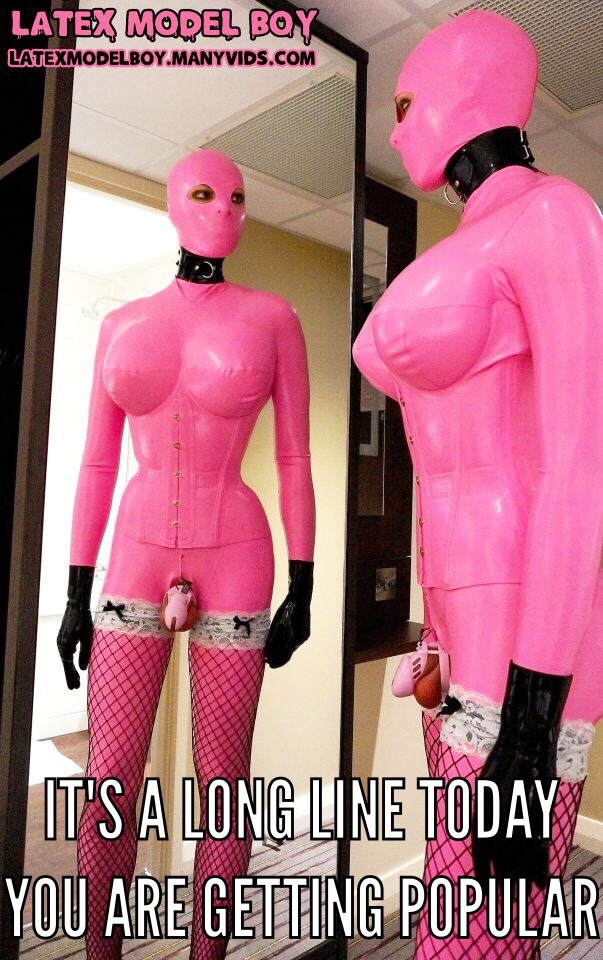 Latex outdoor gym sissy