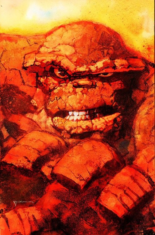 bear1na:Fantastic Four - Ben Grimm by Bill Sienkiewicz *