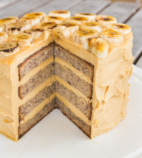 sweep me up (Banana cake with salted caramel frosting)
