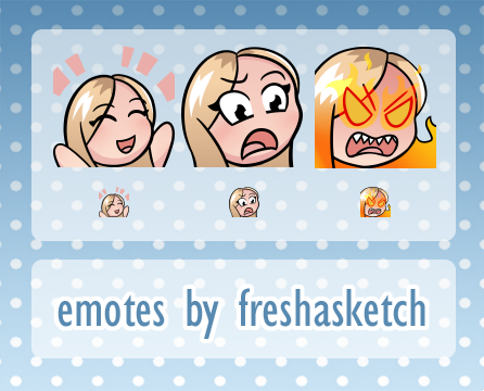 some emotes I made for people on twitter :)