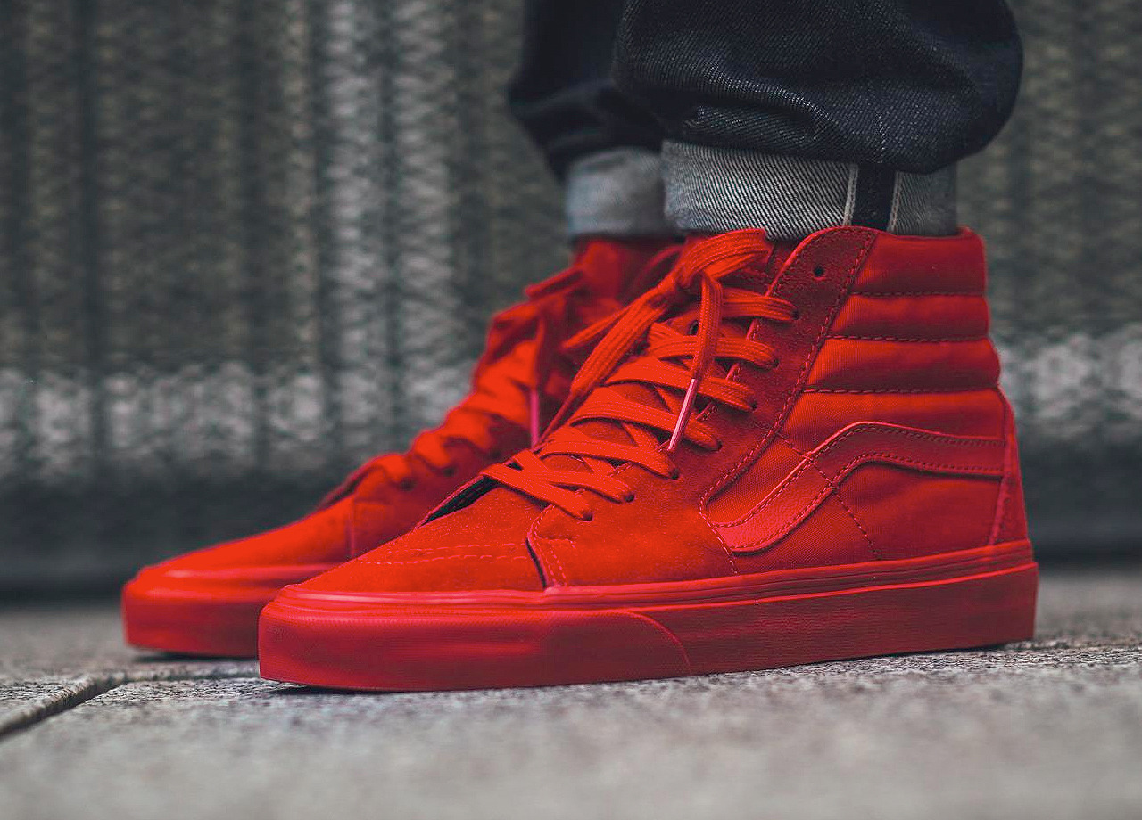 Vans Sk8-Hi Mono - True Red (by titolo) Get it at – Sweetsoles