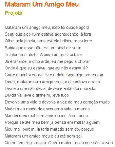 mataram um amigo meu projota mataram um amigo meu projota