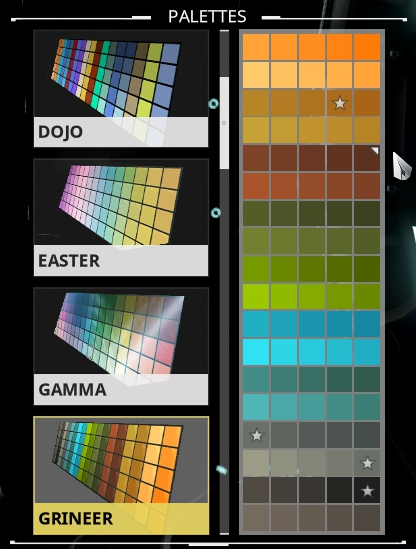 Warframe Color Palettes