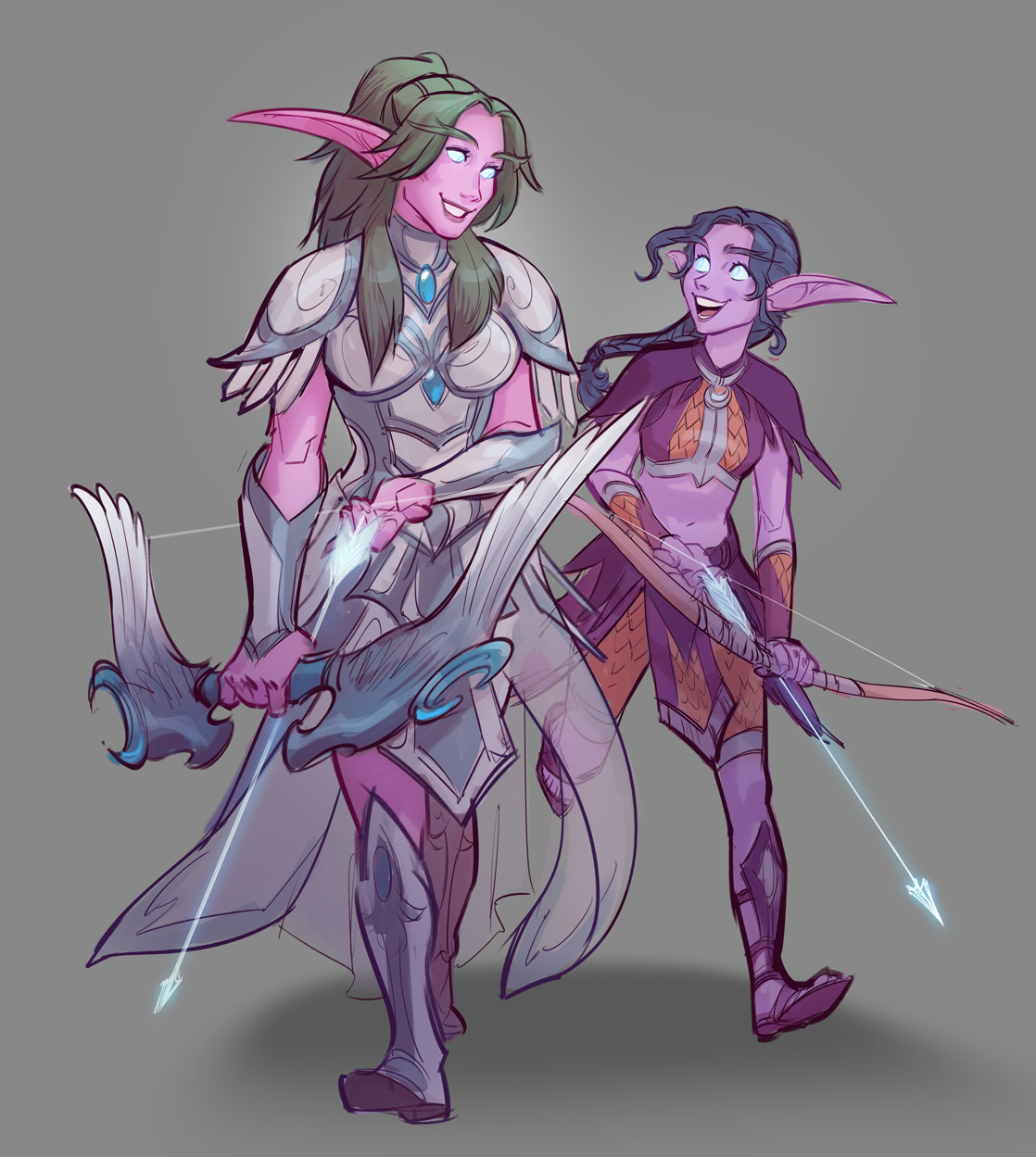 Tyrande and Shandris, by Makani. : r/wow