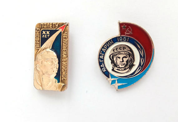 Yury Gagarin pins https://etsy.me/2GRkHvv