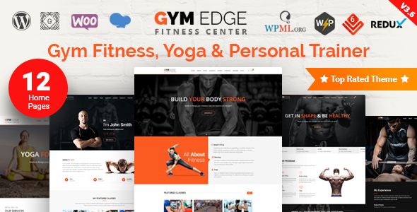 Gym Edge v3.7.2 - Gym Fitness WordPress Theme Nulled