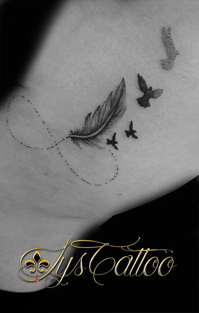 Lys Tattoo Tatouage Sur Les Cotes Femme Signe De Linfini