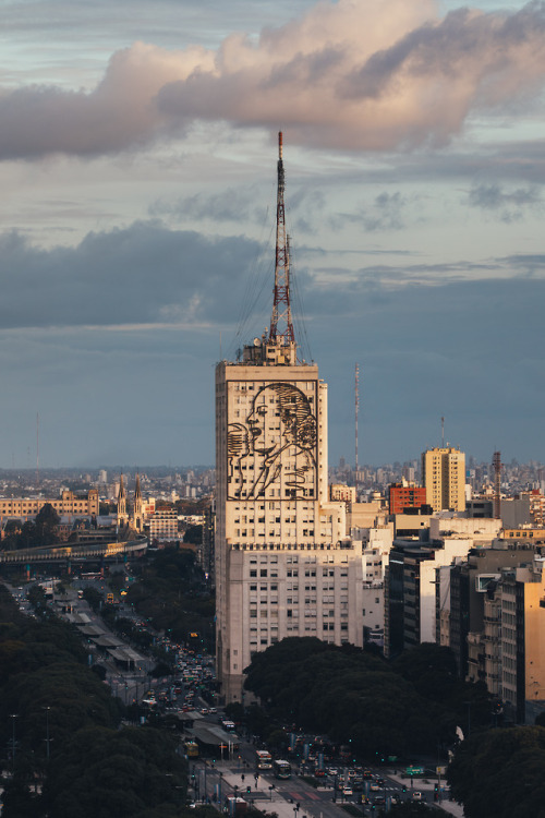 samhorine:sunsetting in the city center, buenos aires - july...