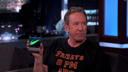 quenquen:Tim Allen rocks his new BlackBerry Passport at Jimmy...