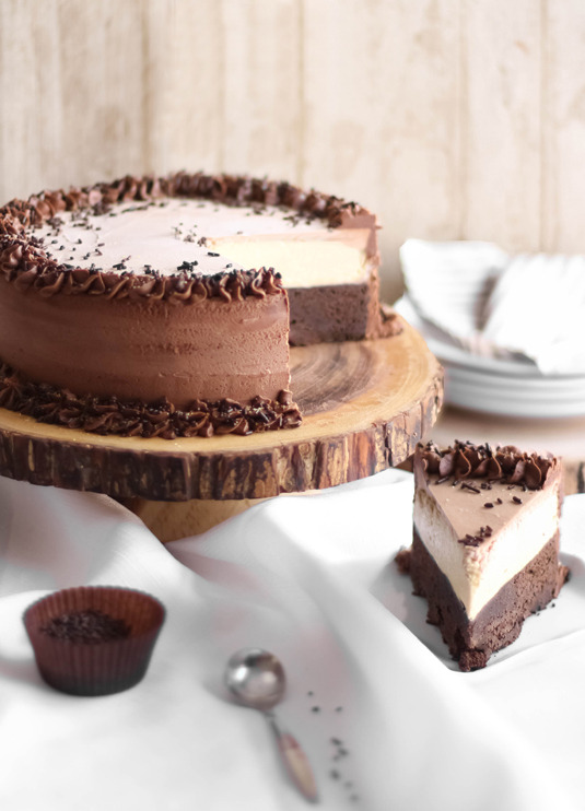 Double Chocolate Stout Mousse Cake