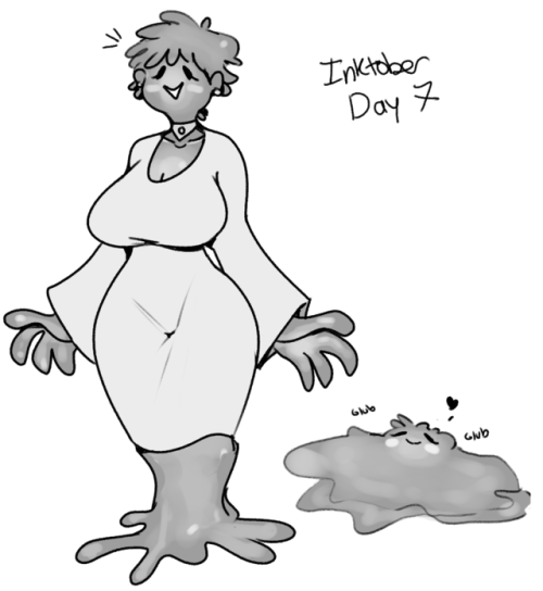 honeyboyy:day 7 slime lady who will glub you very much  (get it...