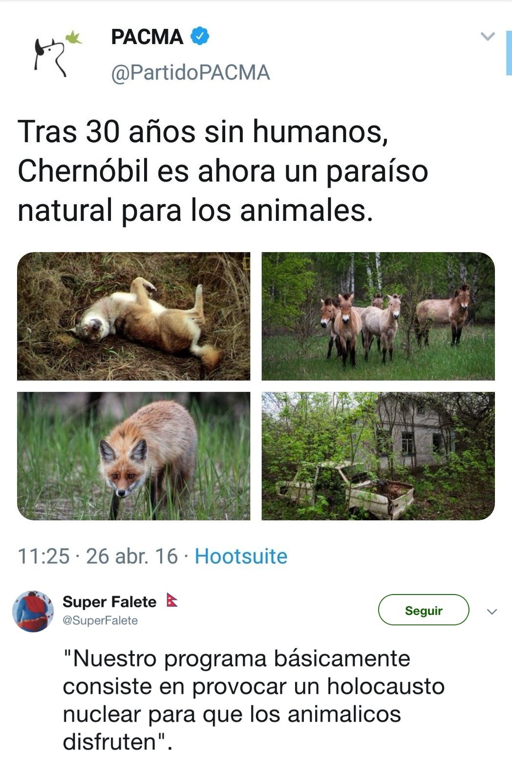 Chernóbil es un paraíso