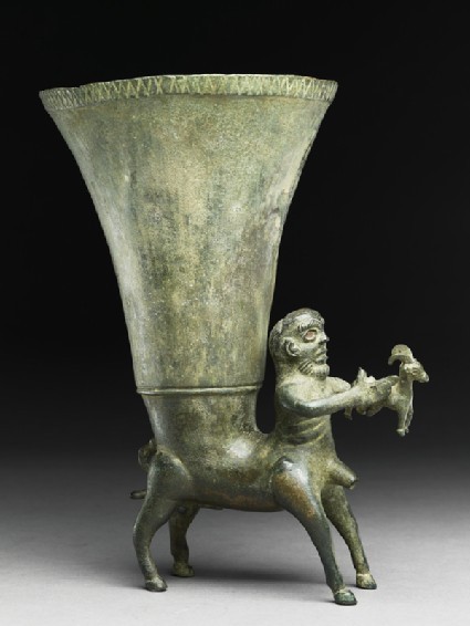 coolancientstuff:theancientwayoflife:~Rhyton in the form of a...