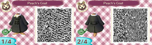 Animal crossing new leaf qr codes trench coat